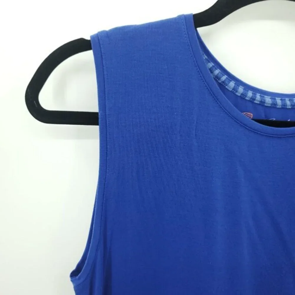 Gudrun Sjoden Sleeveless Tencel/Lyocell Midi Dress M Blue